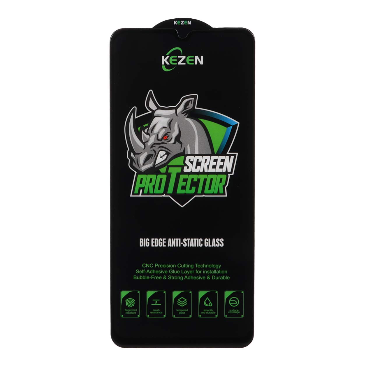 محافظ صفحه نمایش شیشه ای Full Cover Kezen Anti Static Big Edge مدل Xiaomi Redmi A3 / A3x / Redmi 10C / Redmi 12C / Redmi 11A / Redmi 10 Power / Poco C40 / Poco C55 / C61
