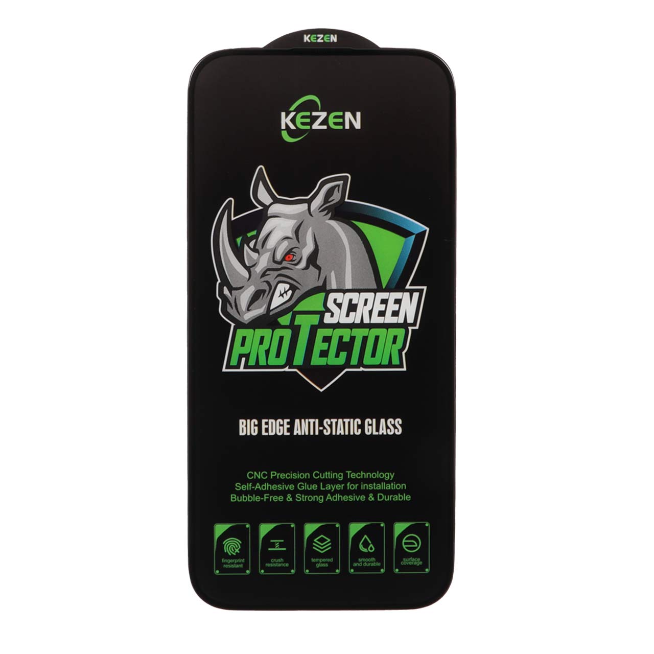 محافظ صفحه نمایش شیشه ای Full Cover Kezen Anti Static Big Edge مدل Apple iPhone 17 / iPhone 16 Pro