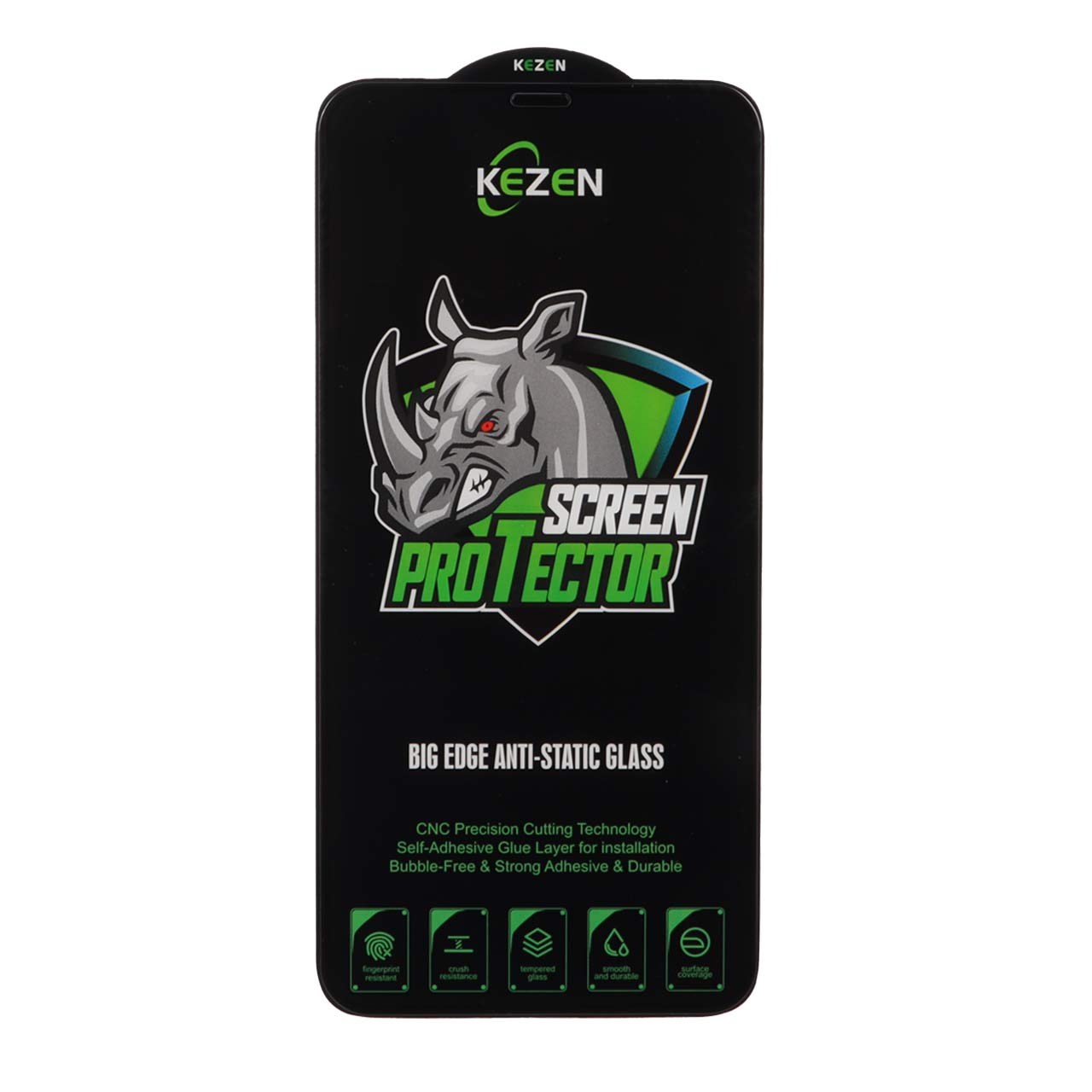 محافظ صفحه نمایش شیشه ای Full Cover Kezen Anti Static Big Edge مدل Apple iPhone 11 Pro Max / iPhone X Max / iPhone Xs Max