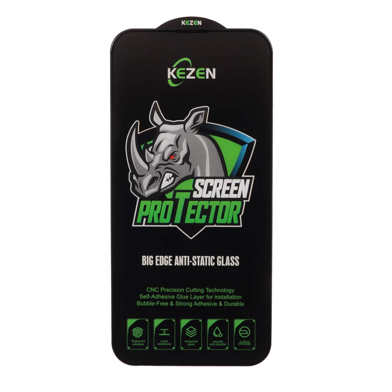 محافظ صفحه نمایش شیشه ای Full Cover Kezen Anti Static Big Edge مدل Apple iPhone 13 / iPhone 13 Pro / iPhone 14 / 16e