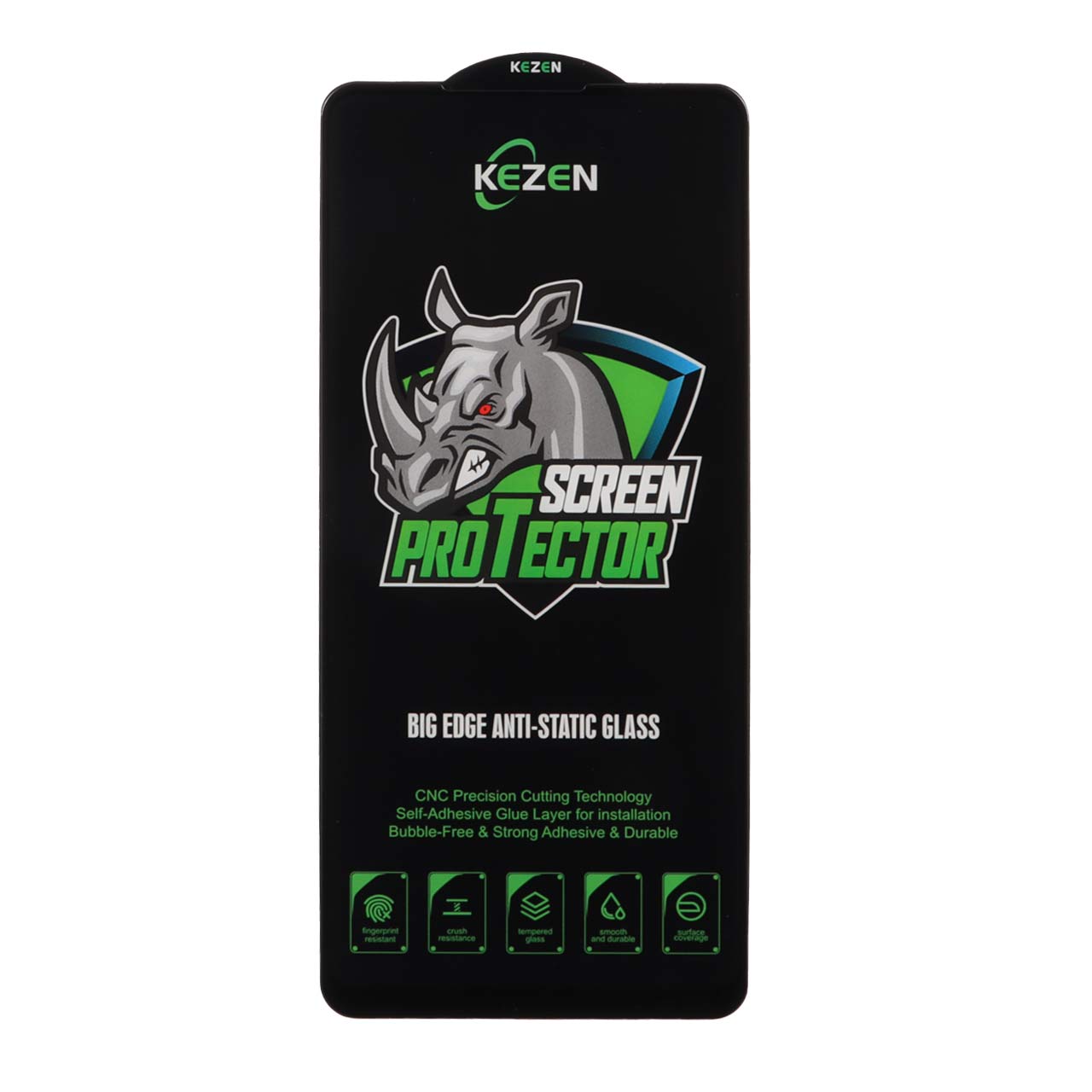 محافظ صفحه نمایش شیشه ای Full Cover Kezen Anti Static Big Edge مدل Samsung Galaxy A21s / F52 / Xiaomi Poco X3 GT / Poco F4 GT / Redmi Note 10 Pro 5G