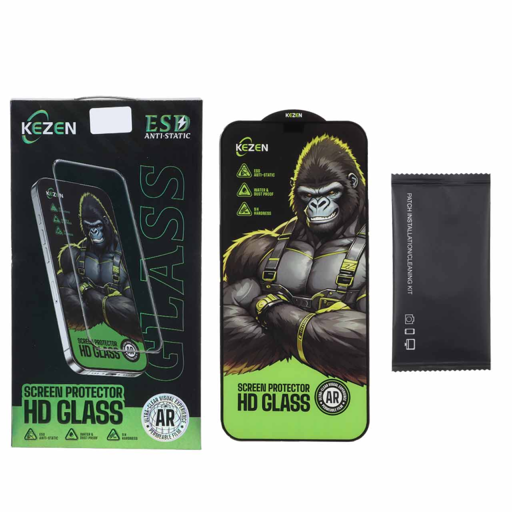 محافظ صفحه نمایش شیشه ای Full Cover Kezen Anti Static ESD مدل Apple iPhone 11 / iPhone XR (پک دار)