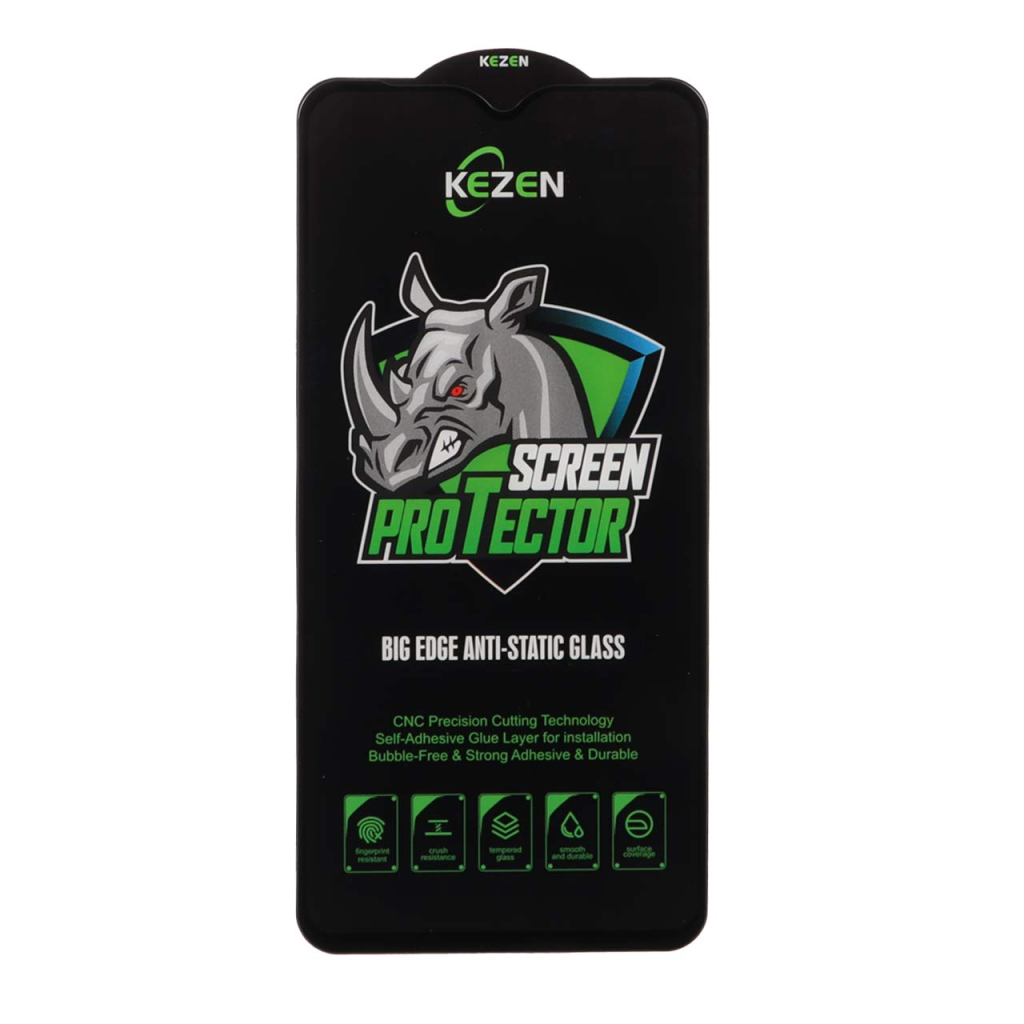 محافظ صفحه نمایش شیشه ای Full Cover Kezen Anti Static Big Edge مدل Samsung Galaxy A10 / A10s / M10 / M20 / M01s