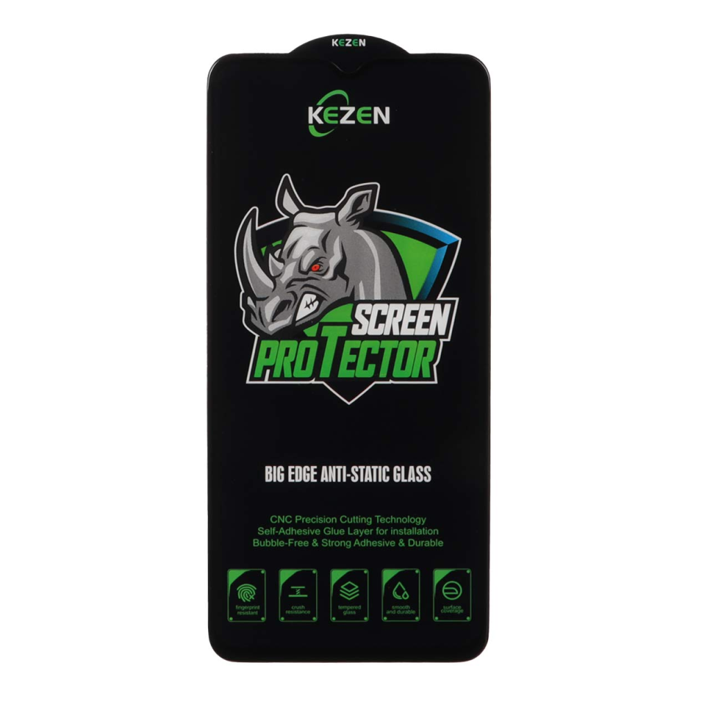 محافظ صفحه نمایش شیشه ای Full Cover Kezen Anti Static Big Edge مدل Samsung Galaxy A12 / A02 / A02S / A03 / A03S / A03 Core / A04 / A04S / A04E / A13 / A23 / A32 5G / M02 / M04 / M12 / M13 / M23 / M33 /F13 / A1 Plus / A2 Plus / M4 / M5 / C30 / C30S