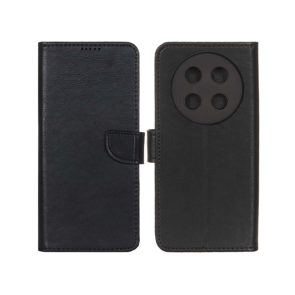 کیف چرمی موبایل مگنتی محافظ لنزدار Honor X9c - مشکی