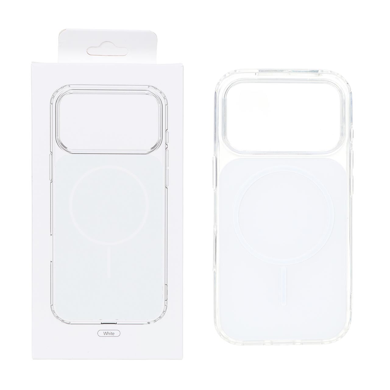 قاب پشت رنگی دور ژله ای با قابلیت شارژ MagSafe مدل Apple iPhone 17 Pro - سفید (پک دار)