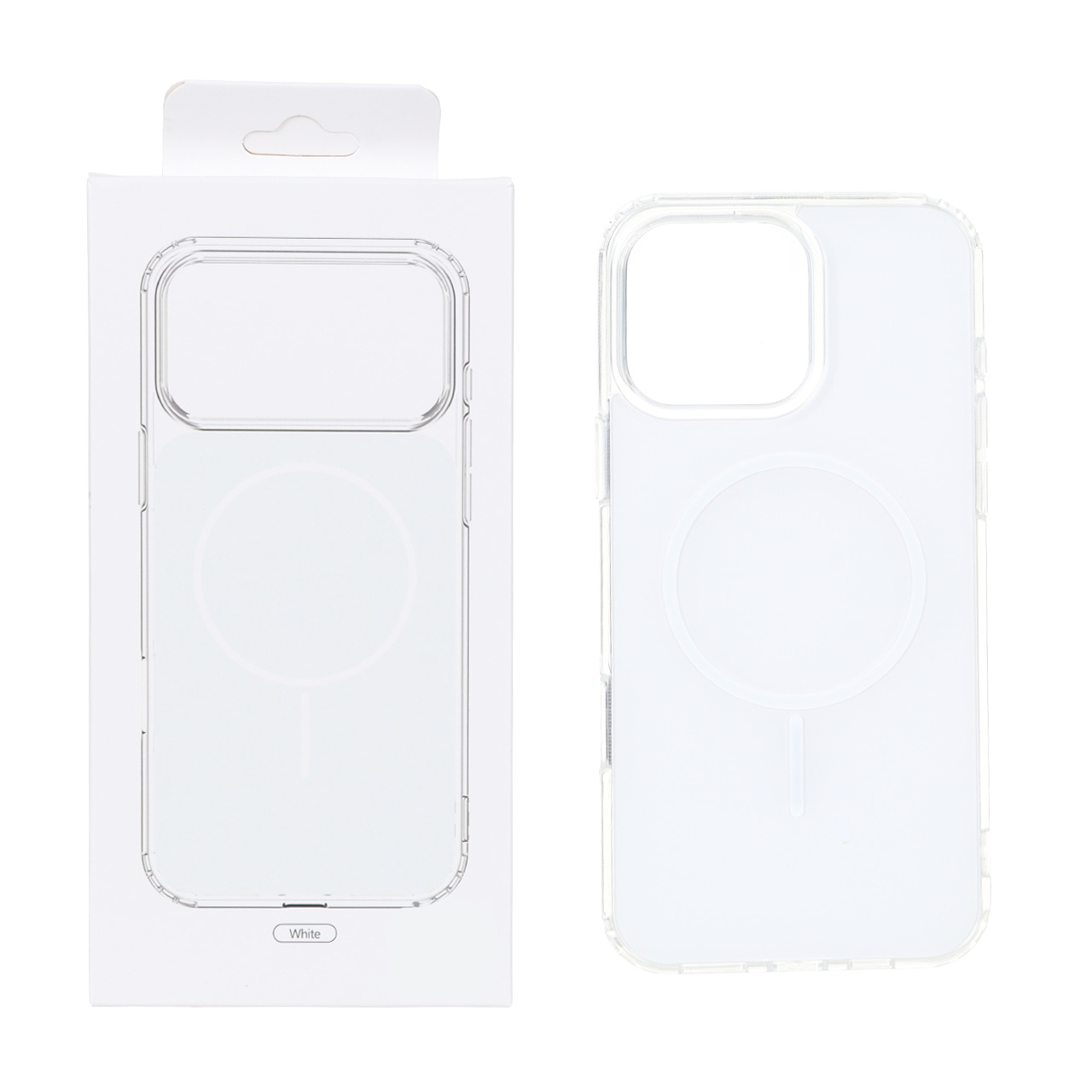 قاب پشت رنگی دور ژله ای با قابلیت شارژ MagSafe مدل Apple iPhone 16 Pro Max - سفید (پک دار)