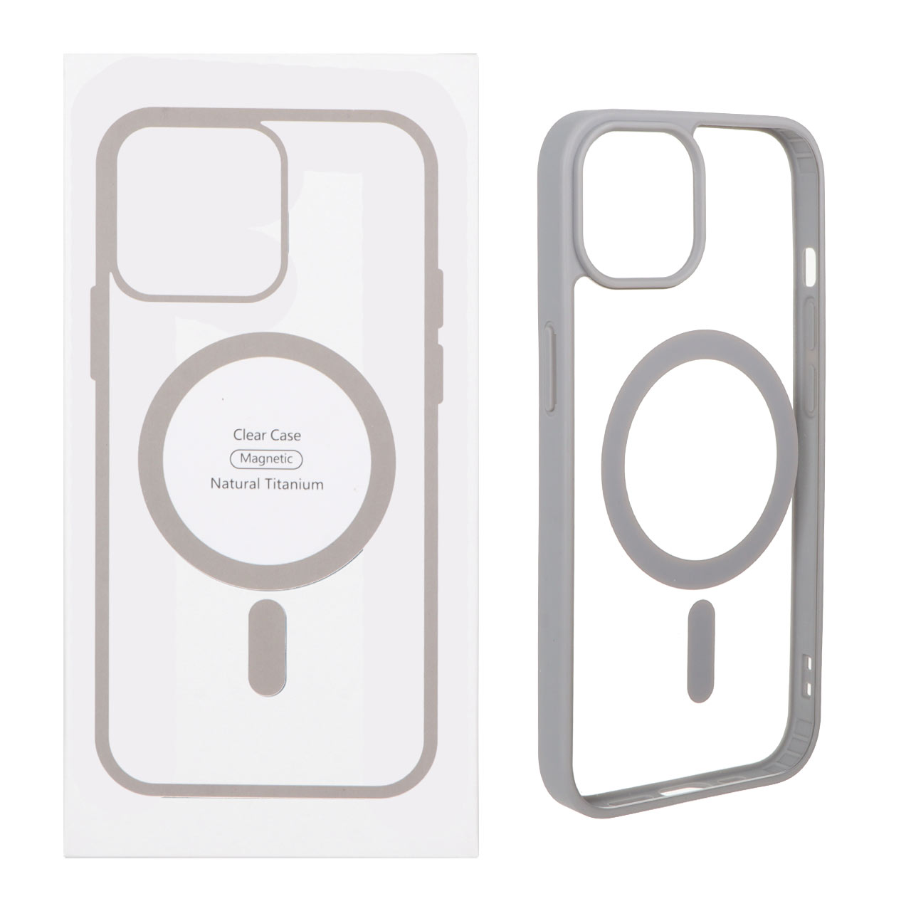 قاب شفاف Apple iPhone 13 / iPhone 14 با قابلیت شارژ MagSafe - خاکستری (پک دار)
