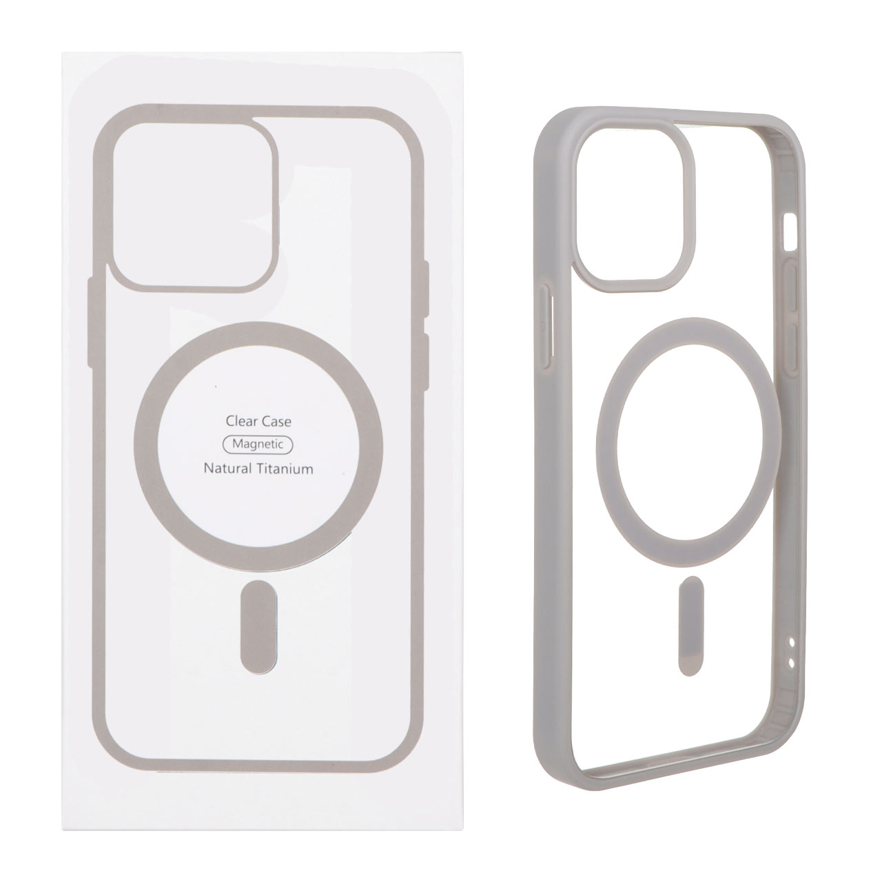 قاب شفاف Apple iPhone 12 Pro / iPhone 12 با قابلیت شارژ MagSafe - خاکستری (پک دار)