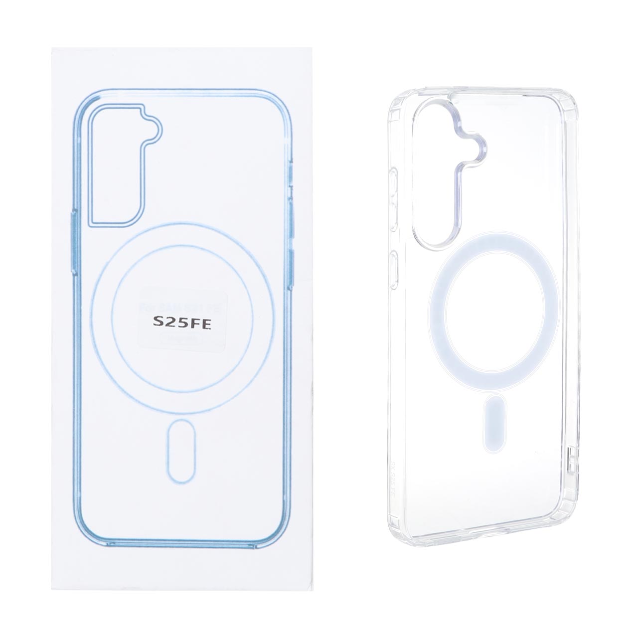 قاب شفاف Samsung Galaxy S25 FE با قابلیت شارژ MagSafe (پک دار)