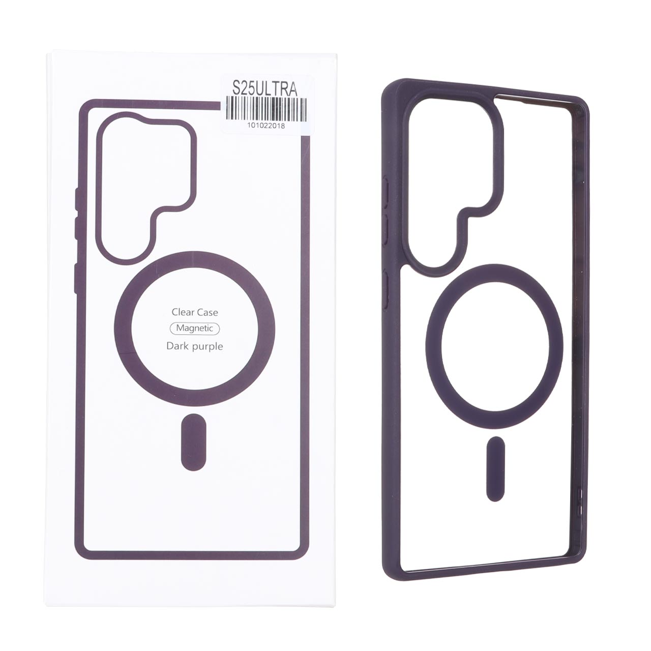قاب شفاف Samsung Galaxy S25 Ultra با قابلیت شارژ MagSafe - بنفش (پک دار)