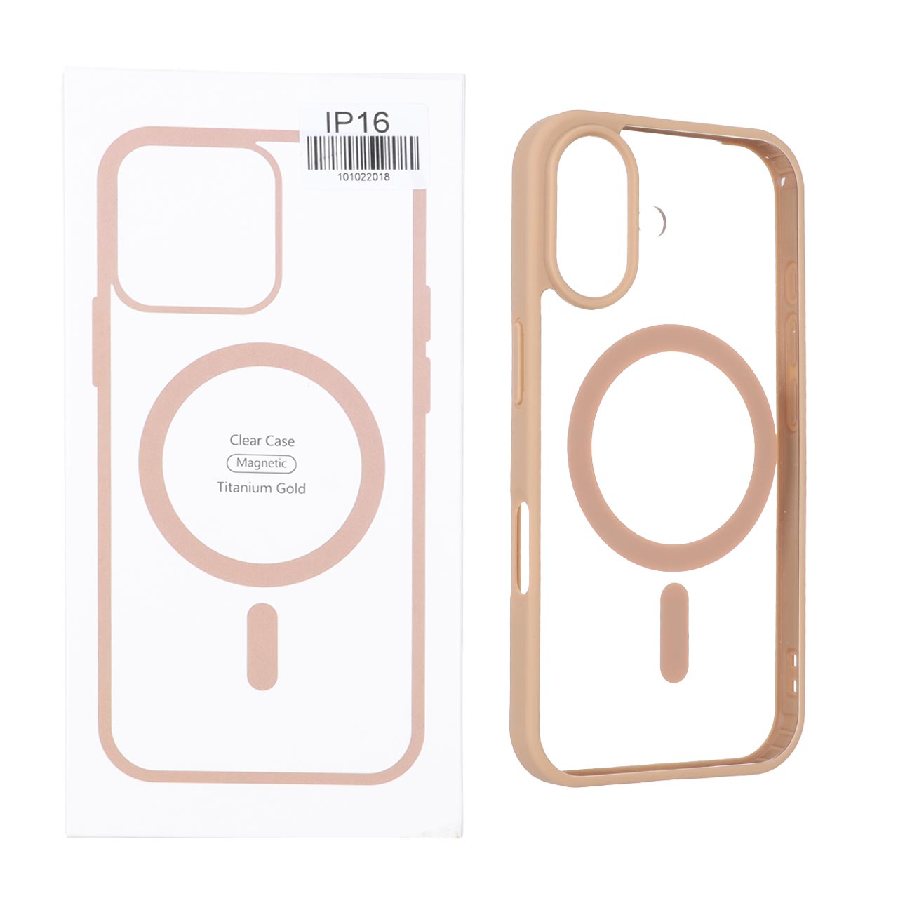 قاب شفاف Apple iPhone 16 با قابلیت شارژ MagSafe - صحرایی (پک دار)