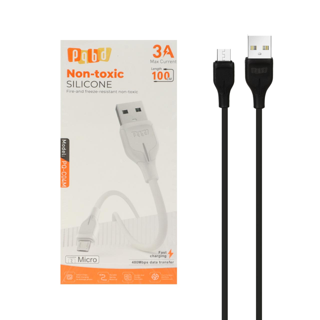 کابل شارژ فست اندروید pqbd مدل PQ-C04M - مشکی