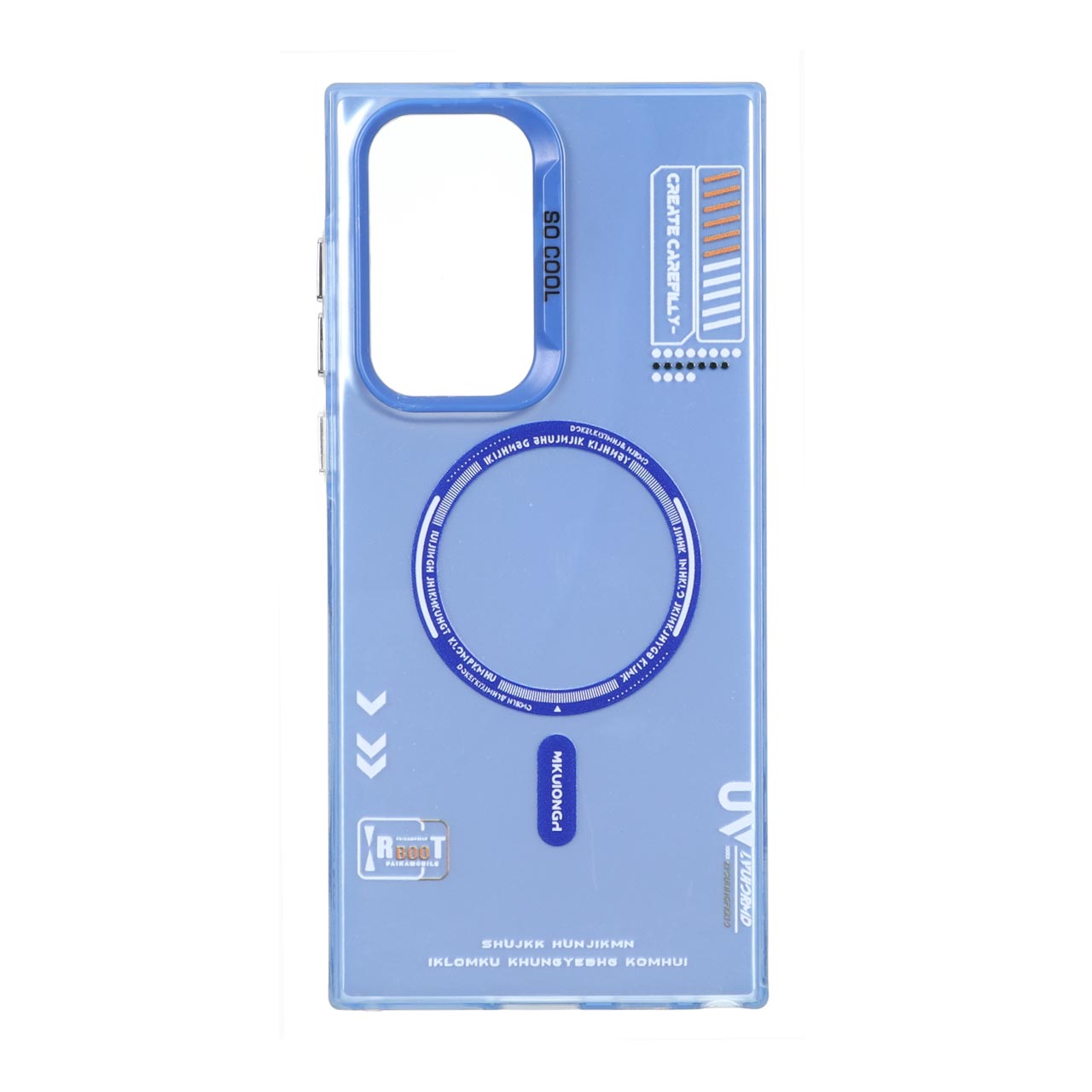 قاب SO COOL طرح مگ سیف RT مدل Samsung Galaxy S22 Ultra - آبی