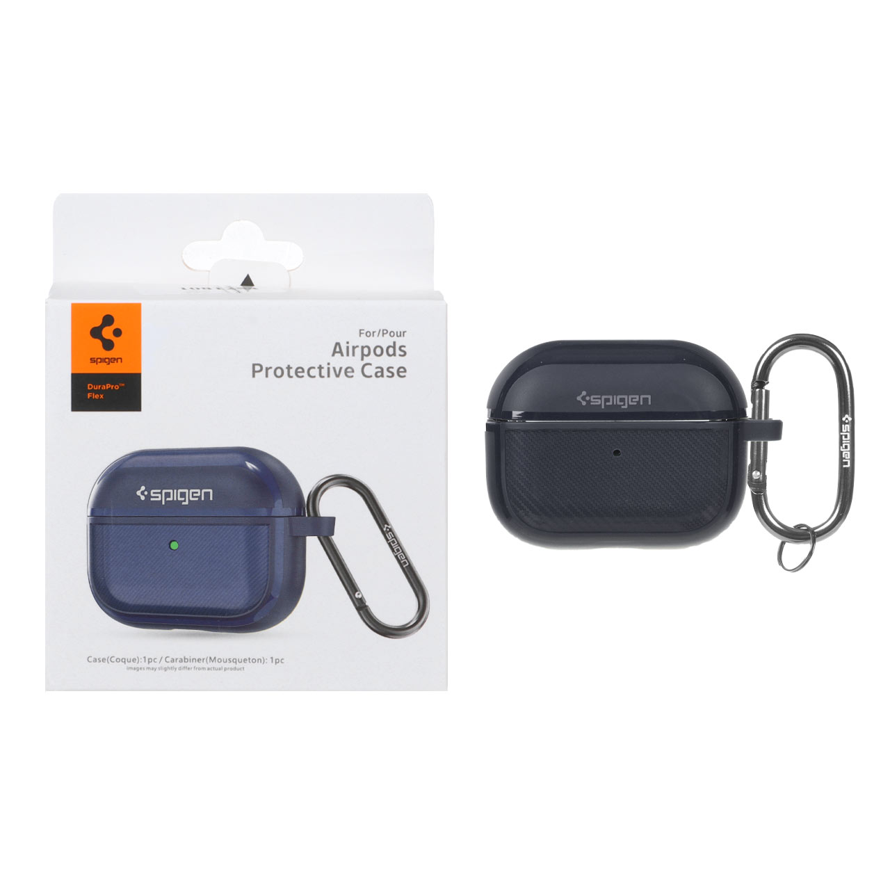 کیس ایرپاد اورجینال طرح کربن Spigen Durapro Flex مدل Apple Airpods Pro 2 - سرمه ای