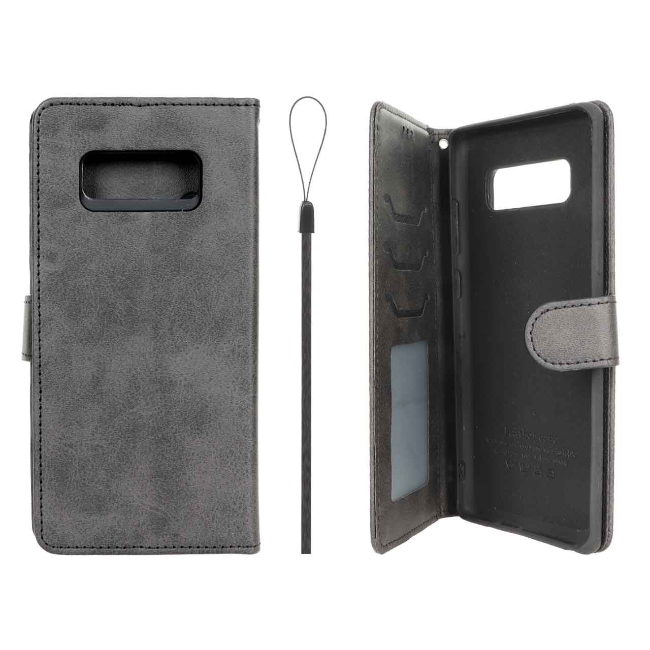 کیف موبایل مگنتی درجه یک داخل خز MNC Plus مدل Samsung Galaxy Note 8 - مشکی