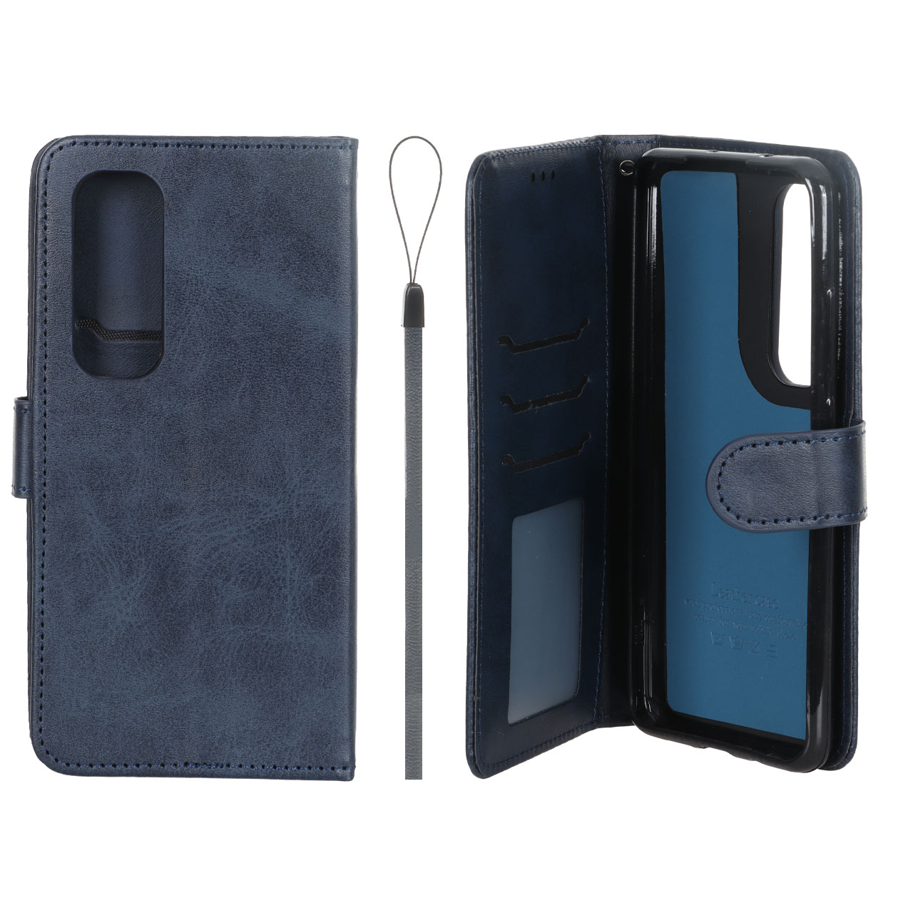 کیف موبایل مگنتی درجه یک داخل خز MNC Plus مدل Xiaomi Redmi Note 10 Lite - سرمه ای