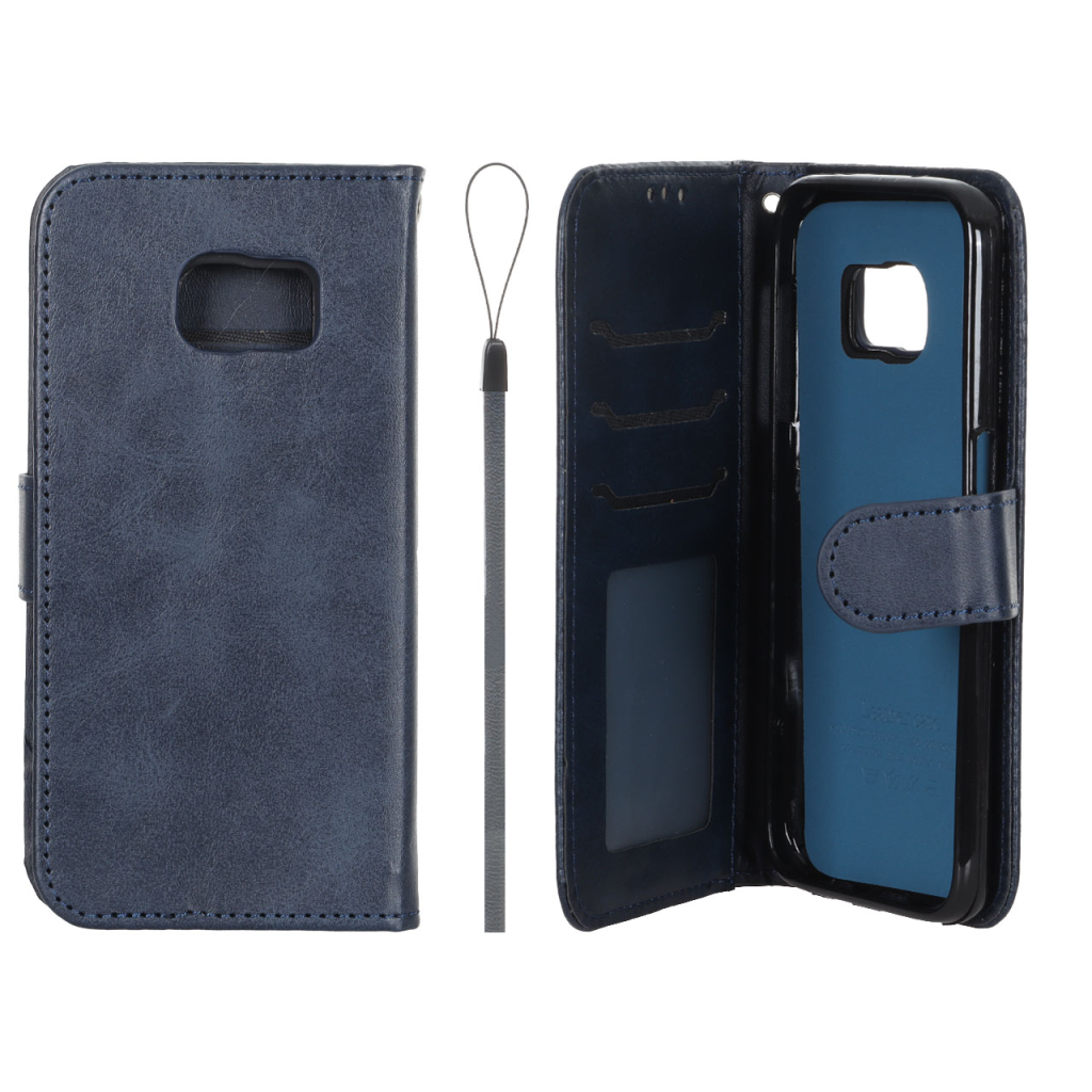 کیف موبایل مگنتی درجه یک داخل خز MNC Plus مدل Samsung Galaxy S7 - سرمه ای