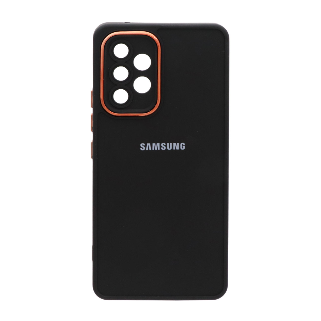 قاب Copper دور لنز متال لوگودار Samsung Galaxy A53 - مشکی