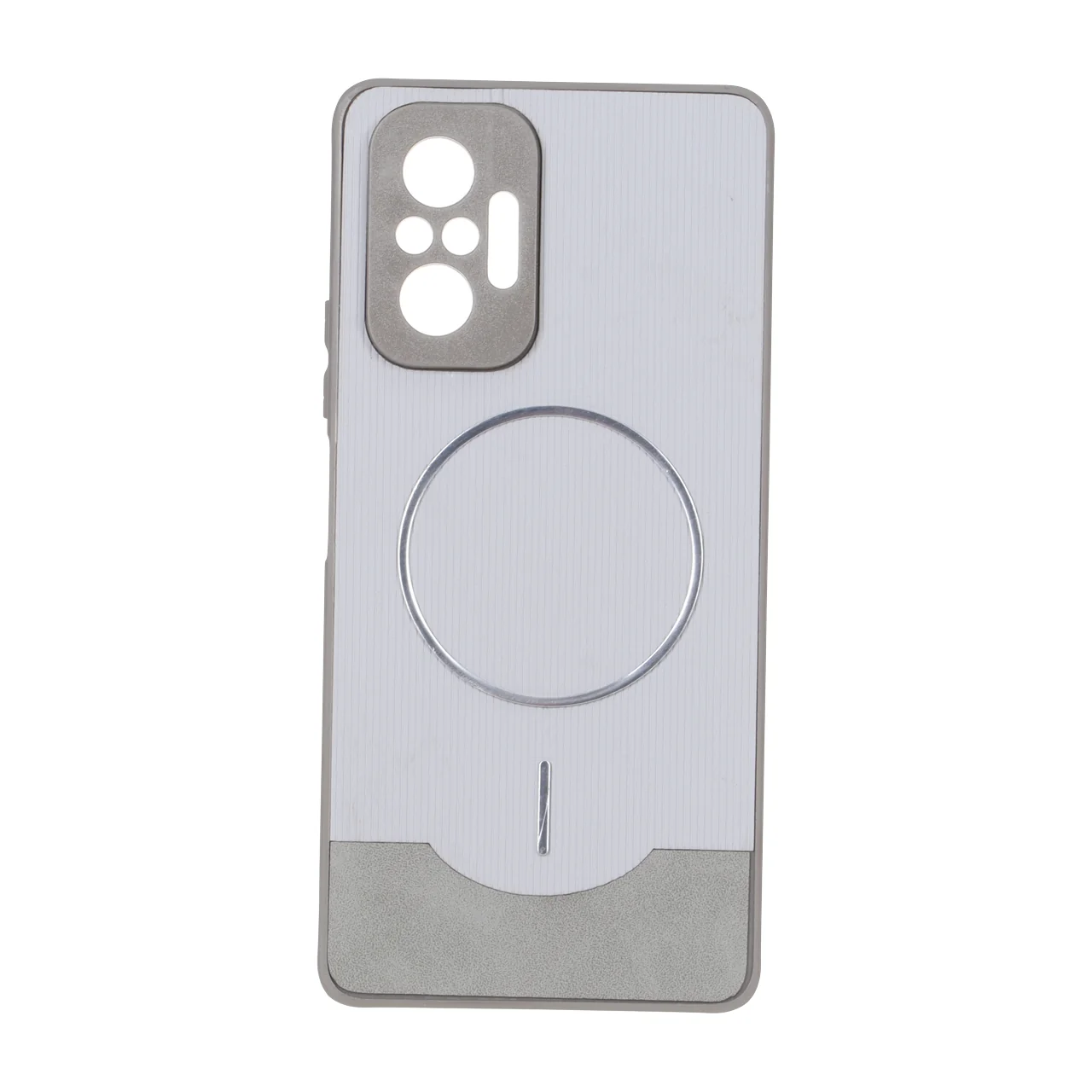 قاب Line Case جیر MagSafe فلزی محافظ لنزدار Xiaomi Redmi Note 10 Pro 4G / Redmi Note 10 Pro Max - طوسی