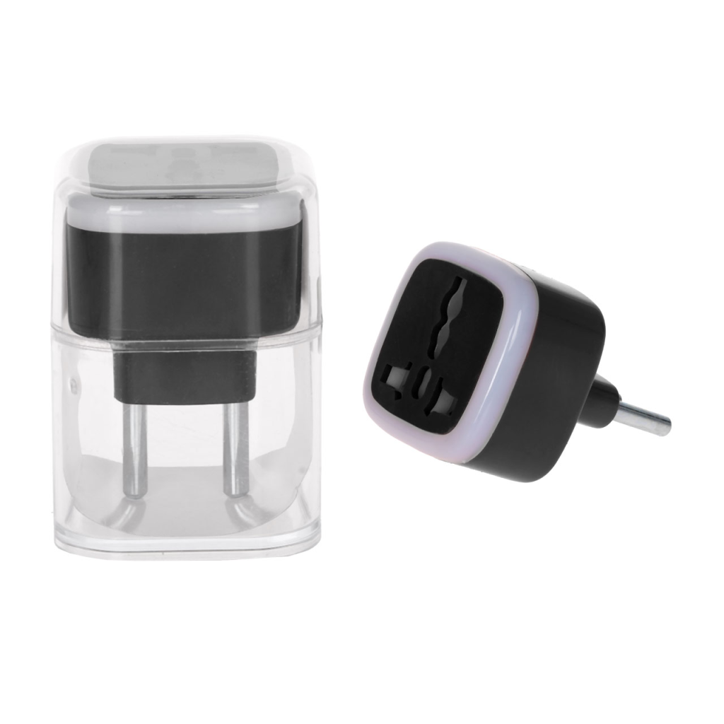 تبدیل برق 3 به 2 مدل M-03 - مشکی - MMS - (RGB)
