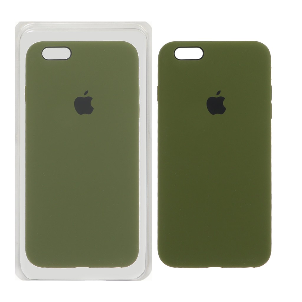 قاب سیلیکونی پاک کنی اورجینال Apple iPhone 6 Plus / iPhone 6s Plus - سبز زیتونی (پک اصلی)