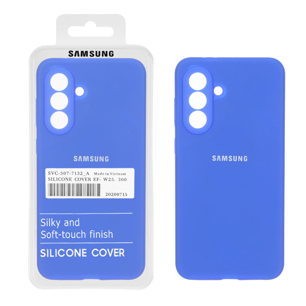 قاب سیلیکونی پاک کنی اورجینال درجه یک Samsung Galaxy A56 / A36 - آبی کاربنی (پک دار)
