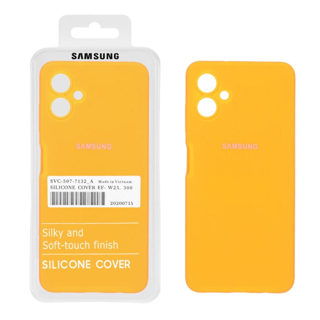 قاب سیلیکونی پاک کنی اورجینال درجه یک Samsung Galaxy A06 - نارنجی فانتزی (پک دار)