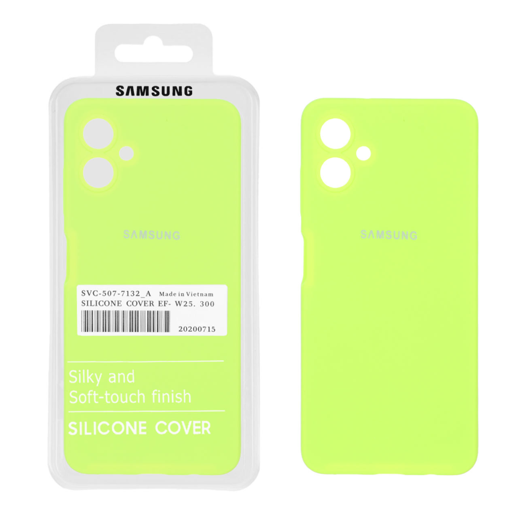 قاب سیلیکونی پاک کنی اورجینال درجه یک Samsung Galaxy A06 - سبز فسفری (پک دار)