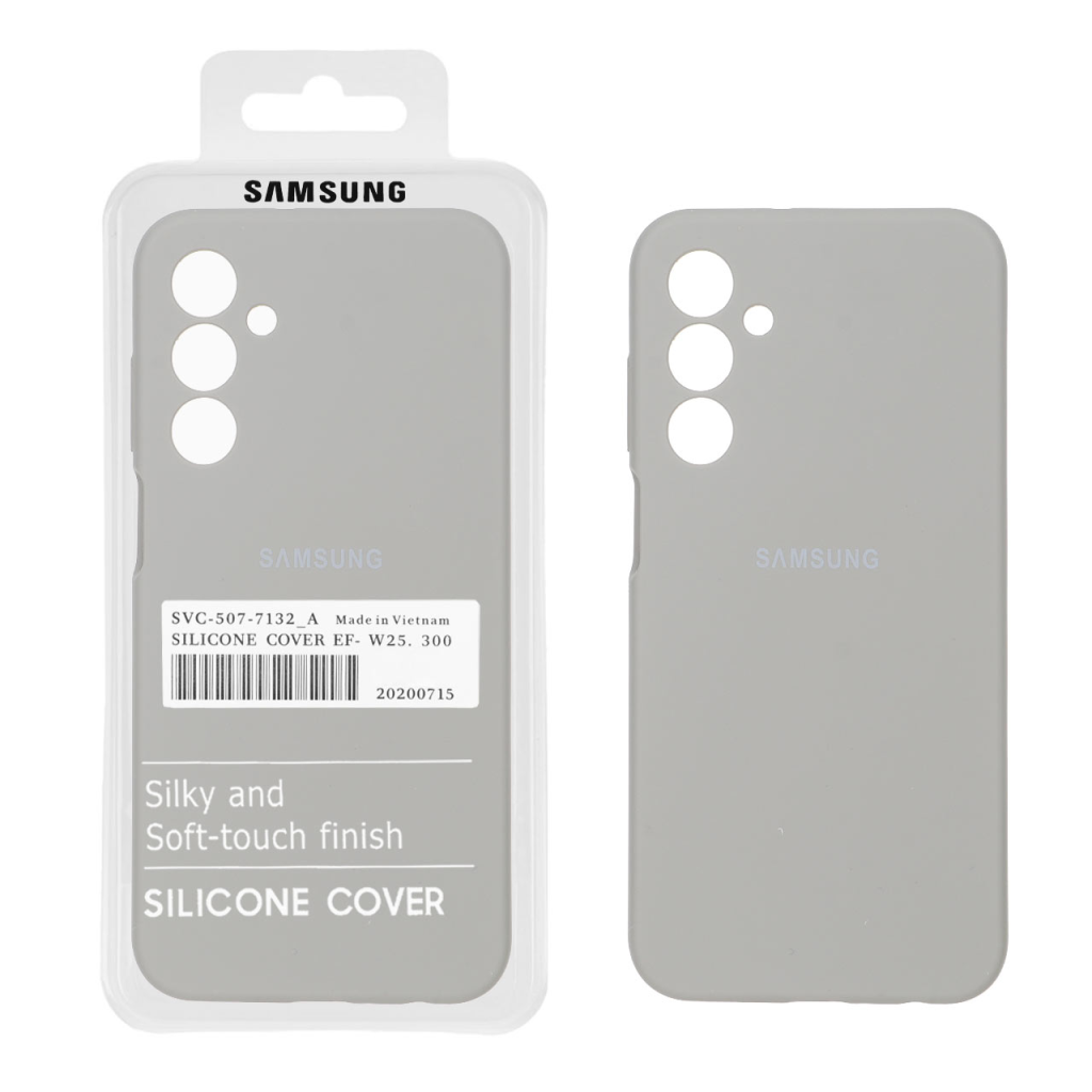قاب سیلیکونی پاک کنی اورجینال درجه یک Samsung Galaxy A25 5G - طوسی (پک دار)