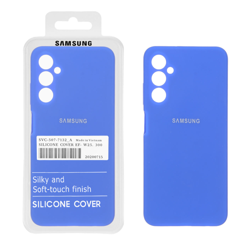 قاب سیلیکونی پاک کنی اورجینال درجه یک Samsung Galaxy A05s - آبی کاربنی (پک دار)