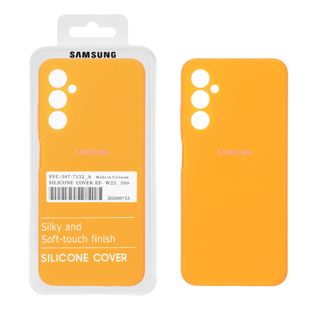 قاب سیلیکونی پاک کنی اورجینال درجه یک Samsung Galaxy A05s - نارنجی فانتزی (پک دار)