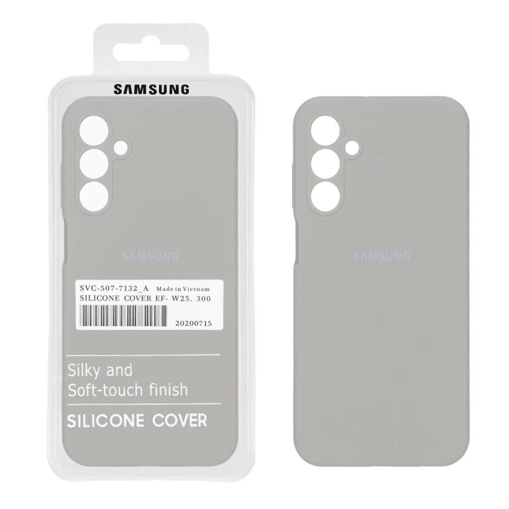 قاب سیلیکونی پاک کنی اورجینال درجه یک Samsung Galaxy A15 - طوسی (پک دار)