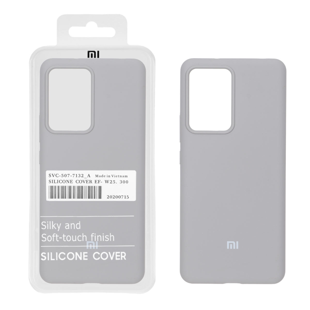قاب سیلیکونی پاک کنی اورجینال درجه یک Xiaomi Mi 13 Lite - طوسی (پک دار)
