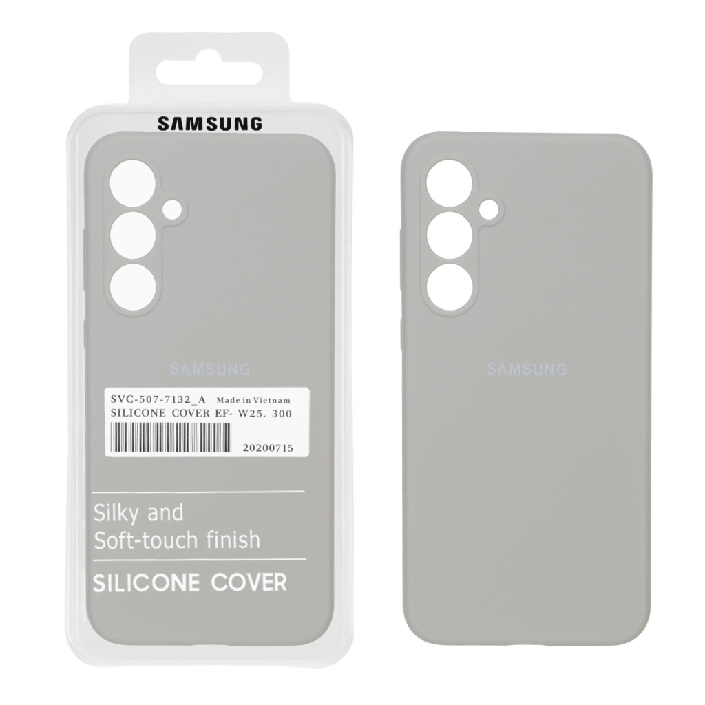 قاب سیلیکونی پاک کنی اورجینال درجه یک Samsung Galaxy A35 - طوسی (پک دار)