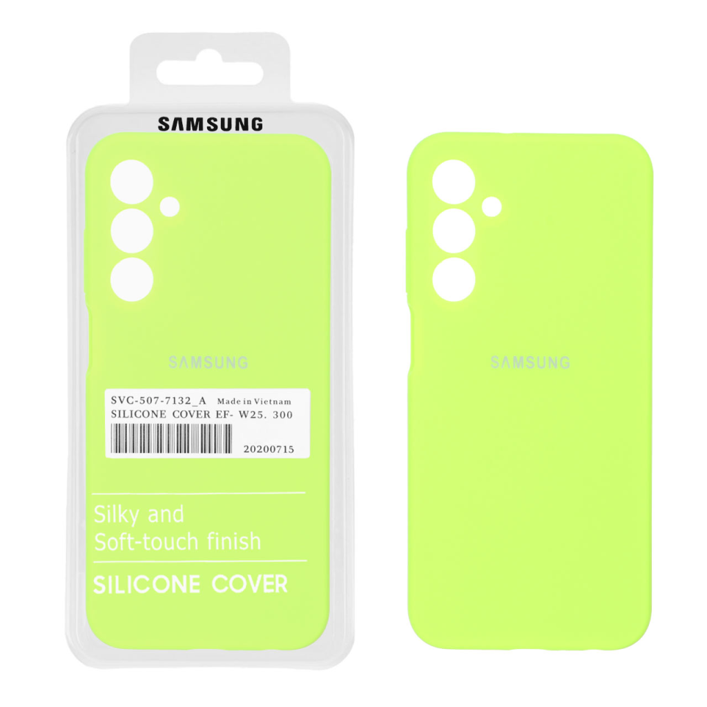 قاب سیلیکونی پاک کنی اورجینال درجه یک Samsung Galaxy A25 5G - سبز فسفری (پک دار)