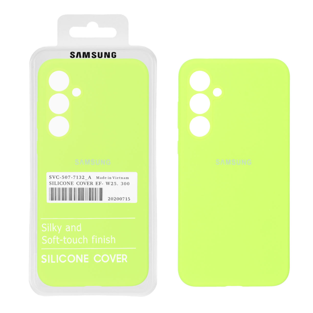 قاب سیلیکونی پاک کنی اورجینال درجه یک Samsung Galaxy A35 - سبز فسفری (پک دار)
