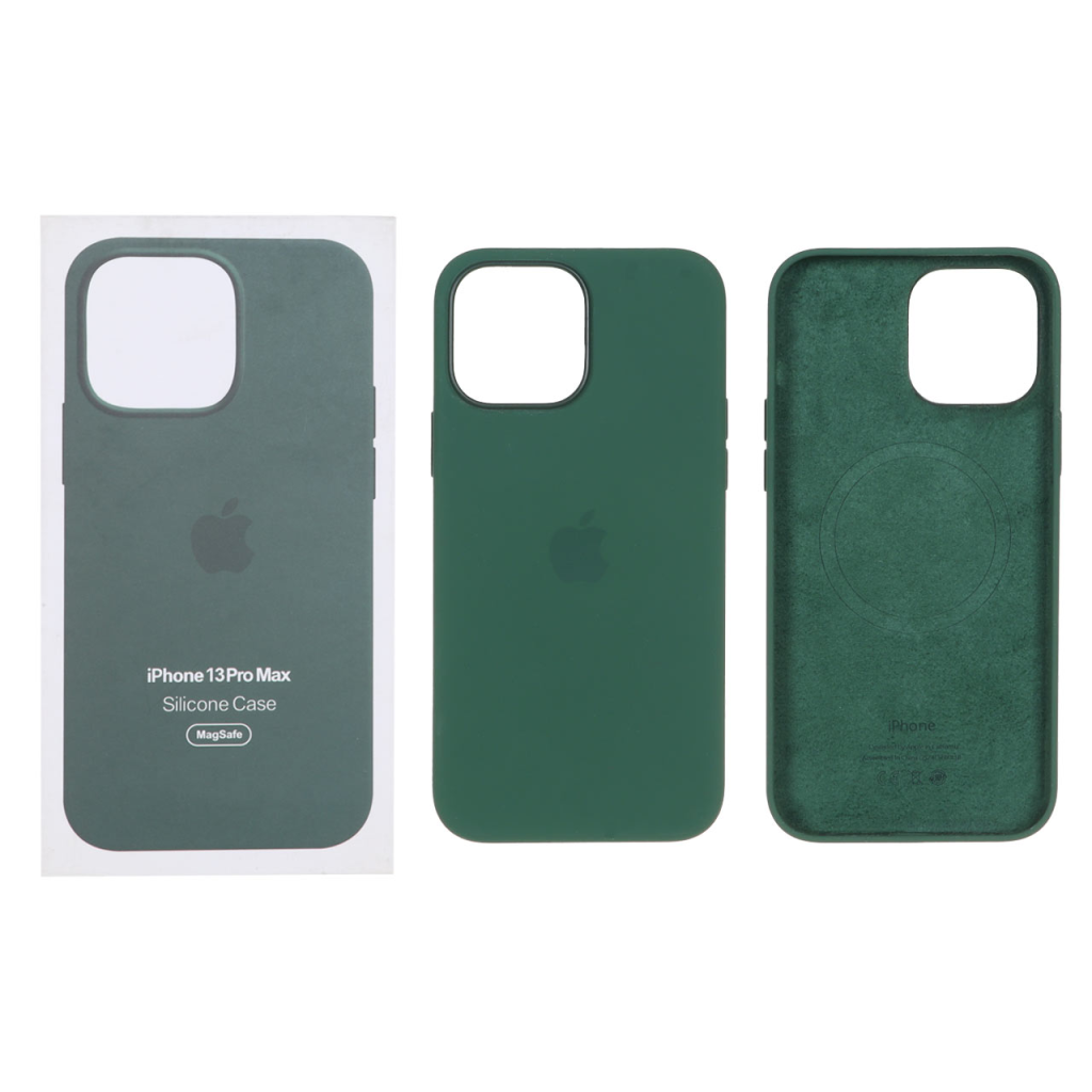 قاب اورجینال درجه یک Silicone Case پاک کنی Magsafe مدل Apple iPhone 13 Pro Max - سبز زمردی (پک دار)