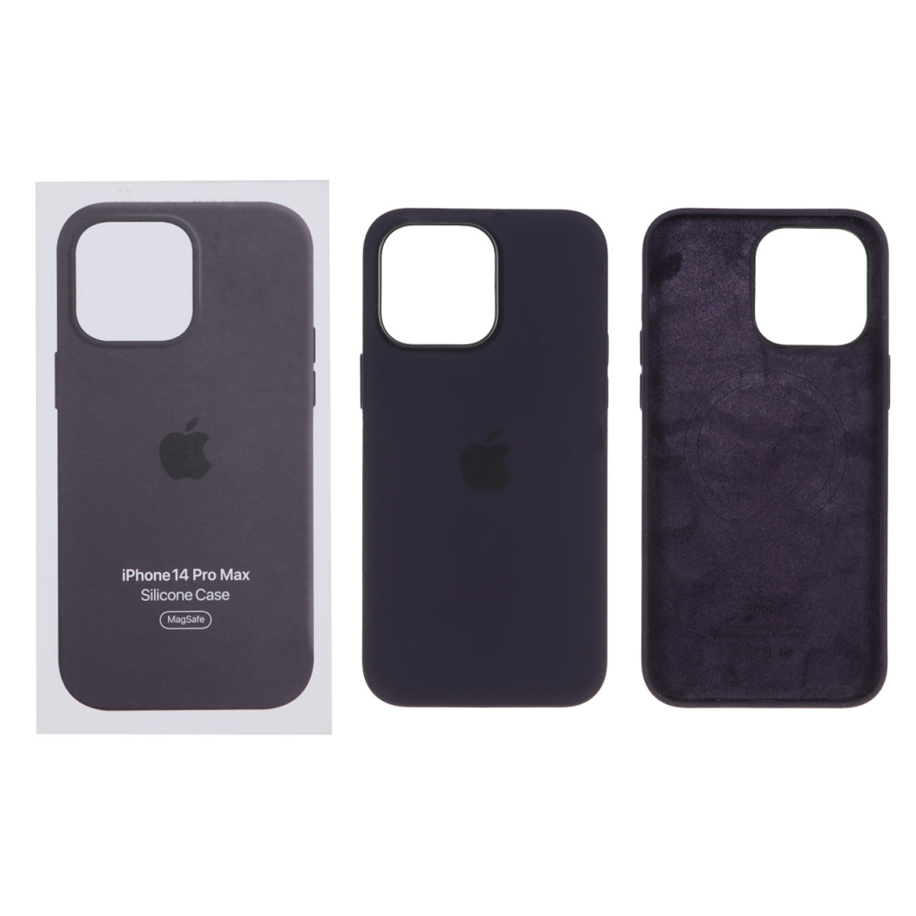 قاب اورجینال درجه یک Silicone Case پاک کنی Magsafe مدل Apple iPhone 14 Pro Max - بنفش (پک دار)