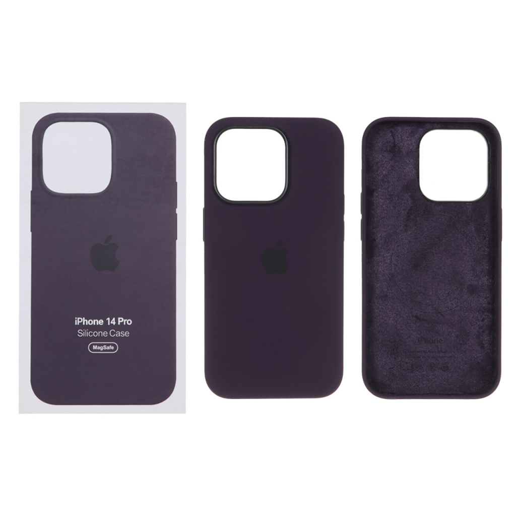 قاب اورجینال درجه یک Silicone Case پاک کنی Magsafe مدل Apple iPhone 14 Pro - بنفش (پک دار)