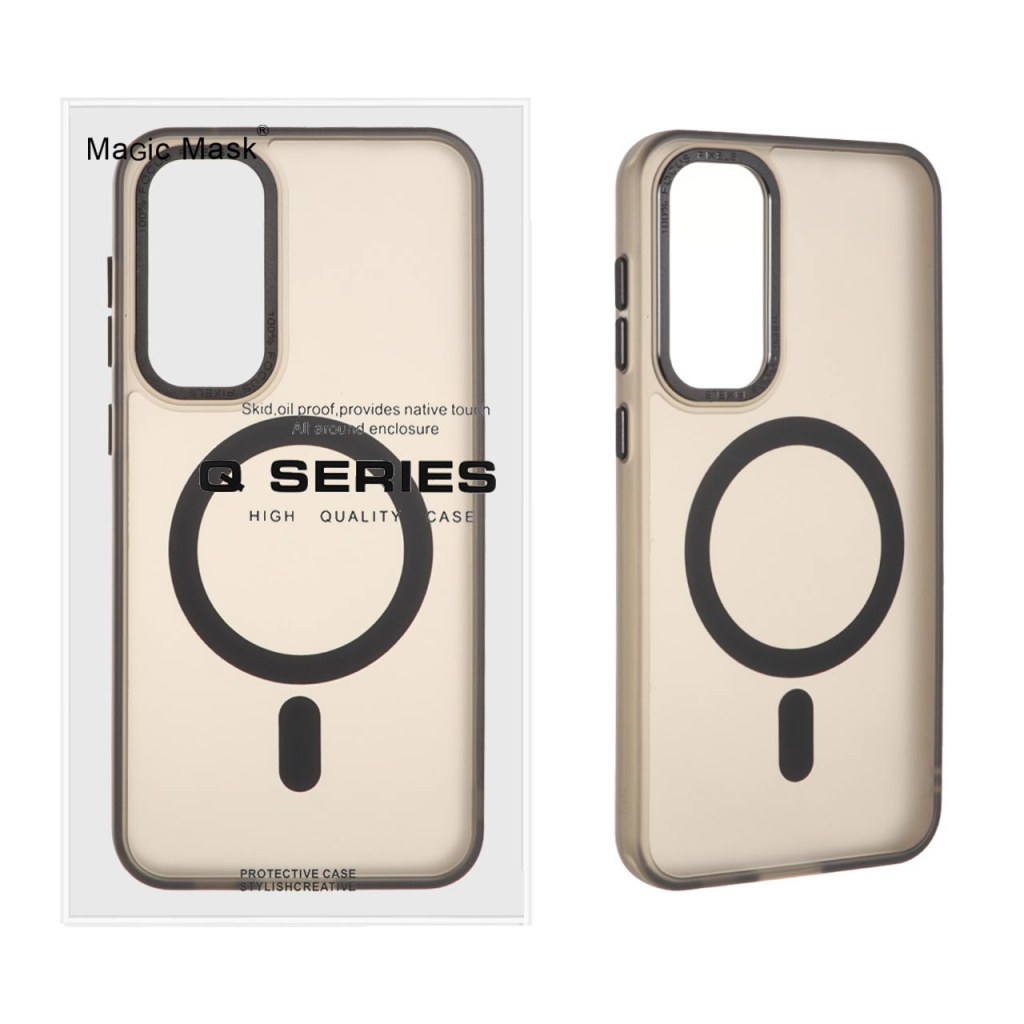 قاب Focus Pixels لنز آلومینیومی مات Magsafe مدل Samsung Galaxy S23 FE - مشکی (پک دار)