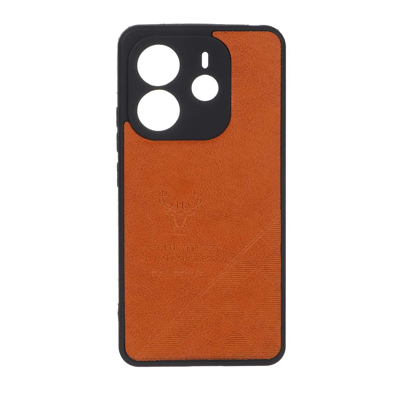 قاب طرح چرم گوزنی Pal Prime مدل Xiaomi Redmi Note 14 4G - عسلی