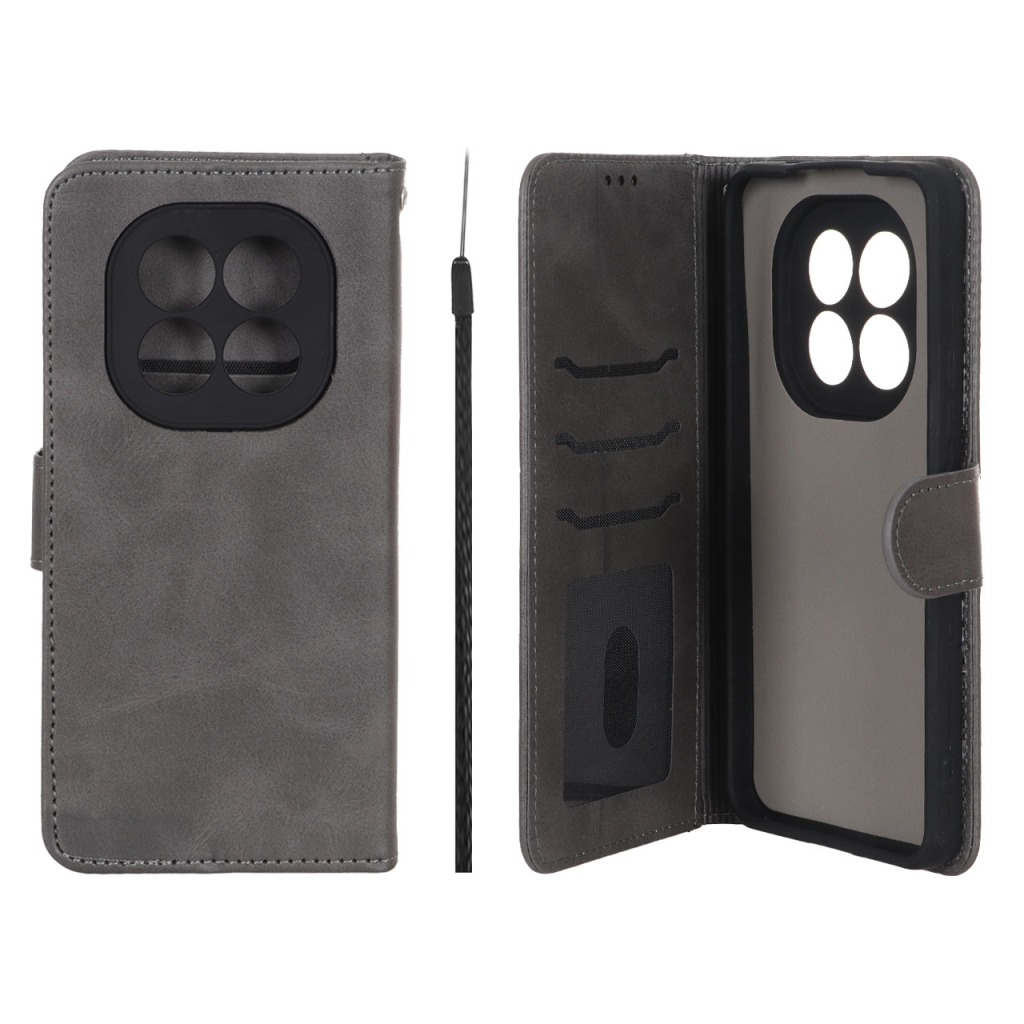 کیف موبایل مگنتی Crystal داخل مخمل Xiaomi Redmi Note 15 Pro 4G - طوسی