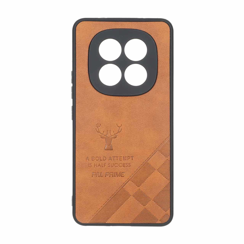 قاب طرح چرم گوزنی Pal Prime مدل Xiaomi Redmi Note 15 Pro 4G - عسلی
