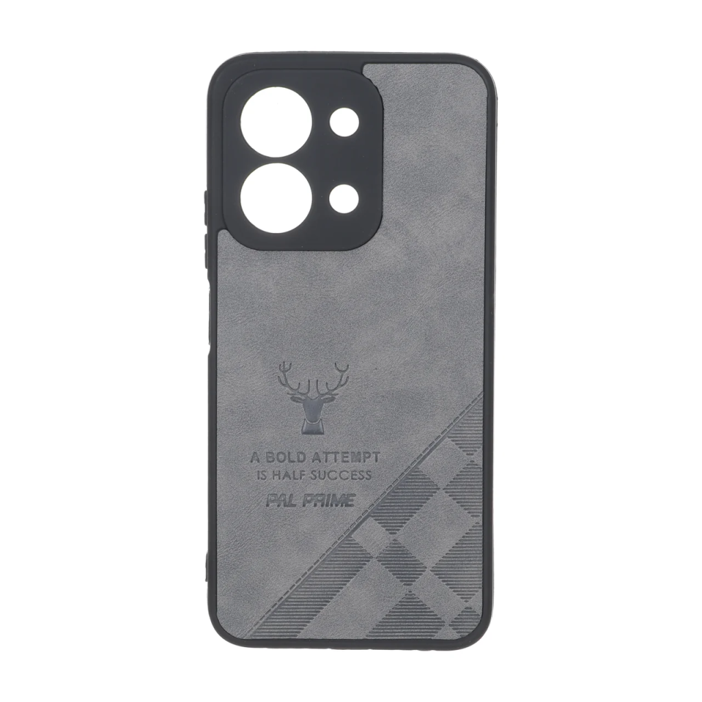 قاب طرح چرم گوزنی Pal Prime مدل Xiaomi Redmi 15C / Poco C85 - خاکستری