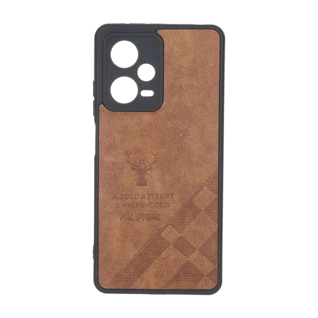 قاب طرح چرم گوزنی Pal Prime مدل Xiaomi Redmi Note 12 Pro 5G - قهوه ای