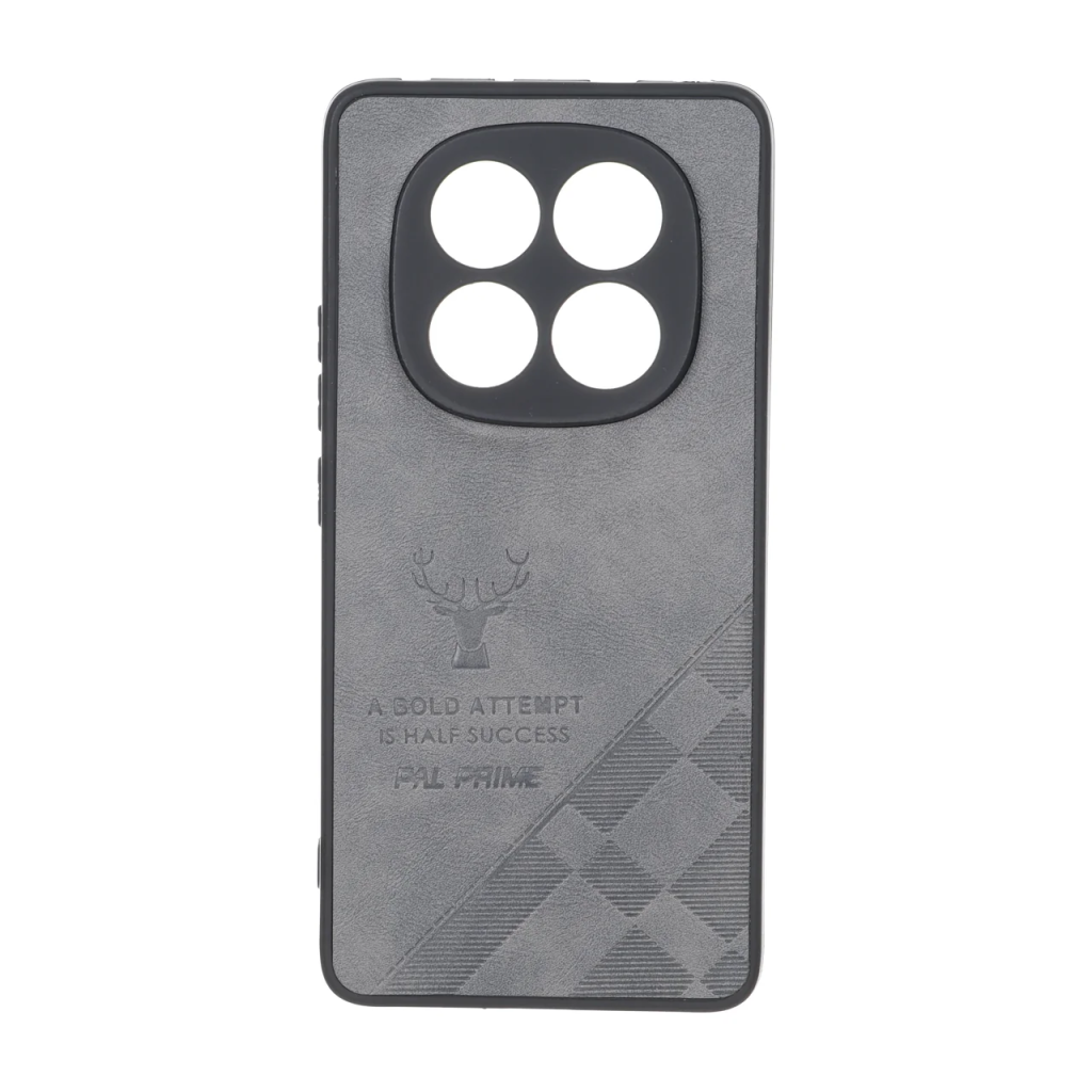 قاب طرح چرم گوزنی Pal Prime مدل Xiaomi Redmi Note 14 Pro 5G / Redmi Note 14 Pro Plus 5G / Poco X7 5G - خاکستری