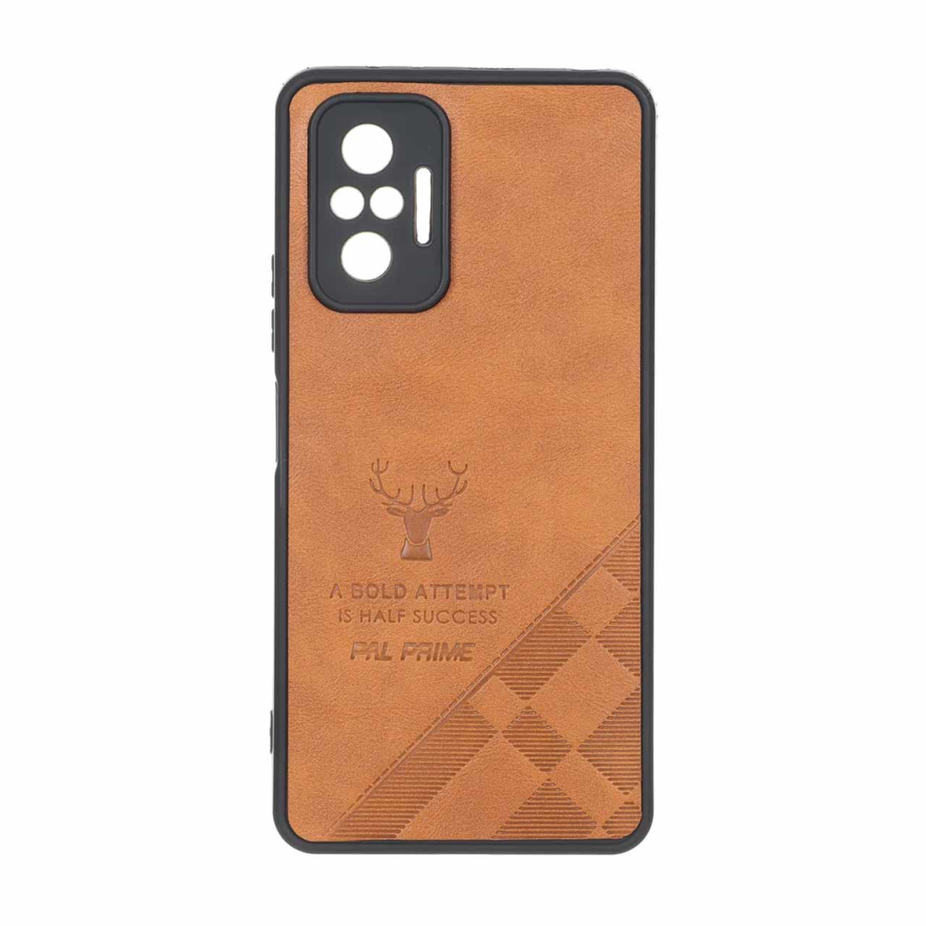 قاب طرح چرم گوزنی Pal Prime مدل Xiaomi Redmi Note 10 Pro 4G / Redmi Note 10 Pro Max - عسلی