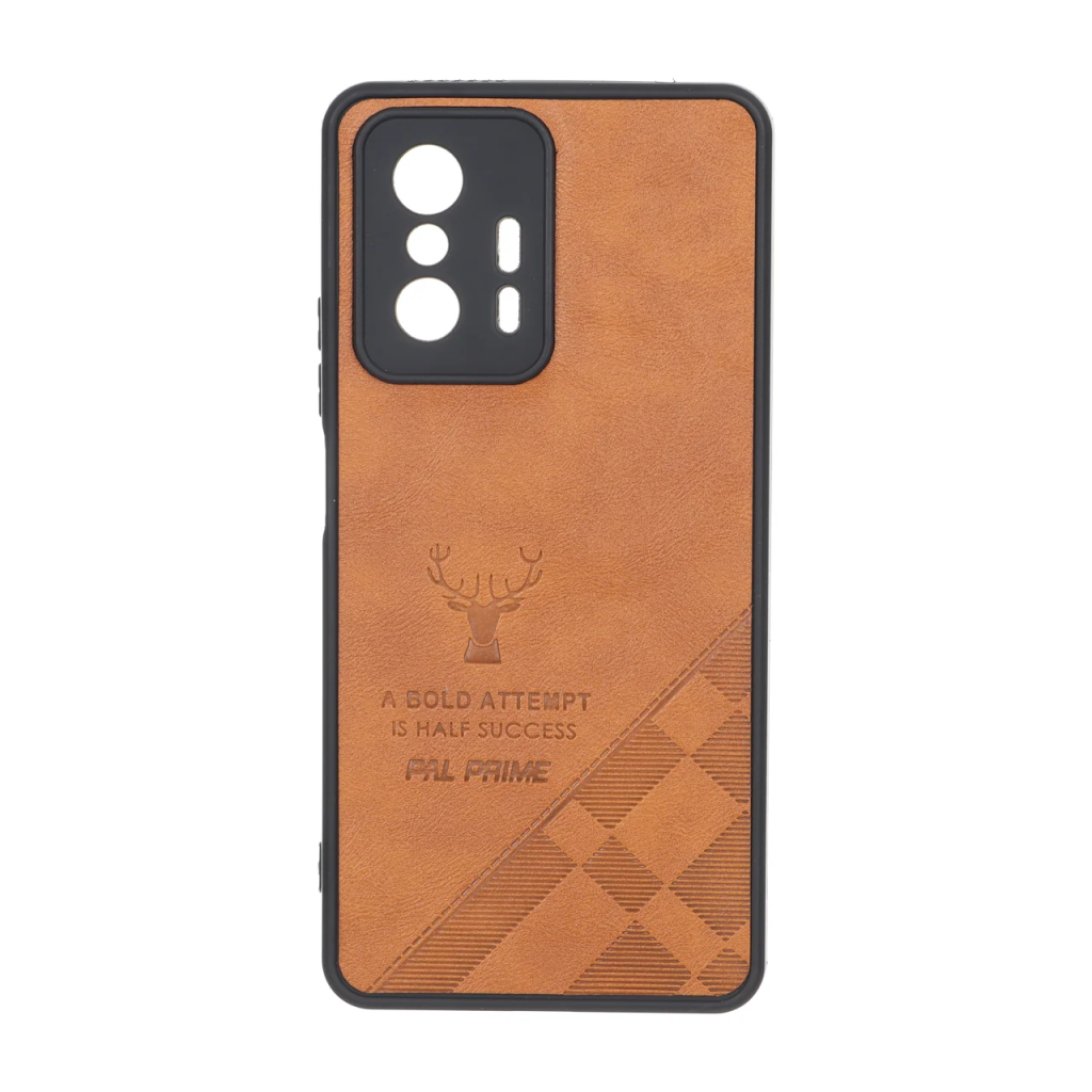 قاب طرح چرم گوزنی Pal Prime مدل Xiaomi Mi 11T / Mi 11T Pro - عسلی
