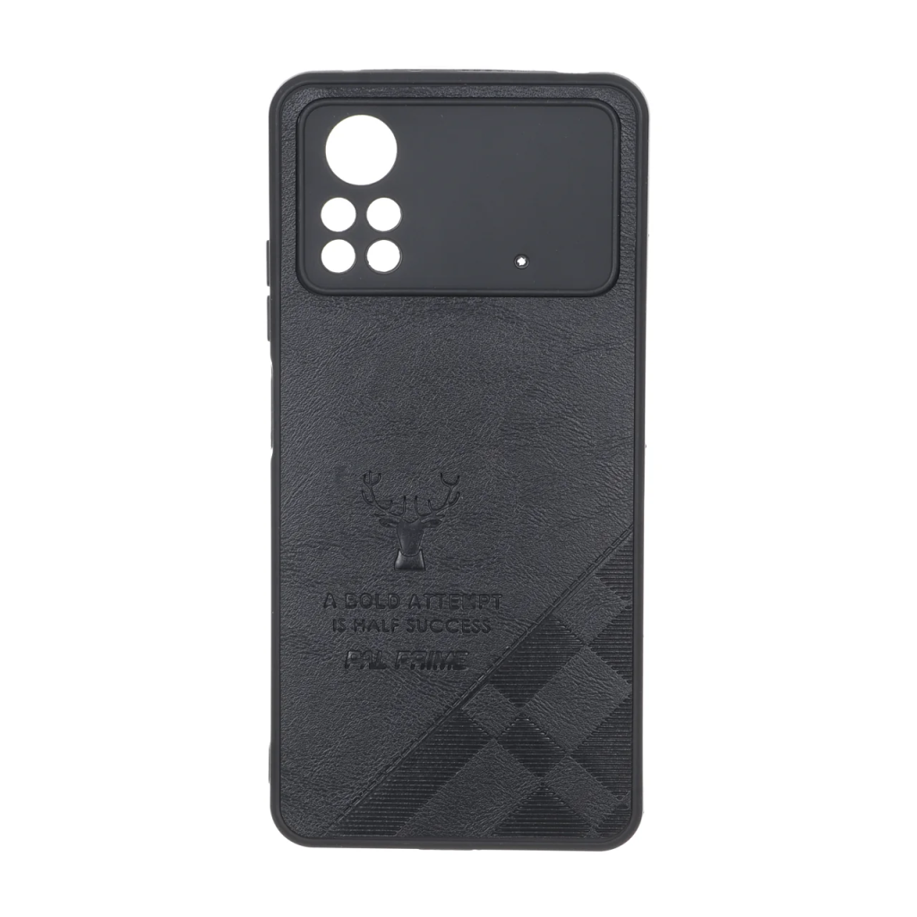 قاب طرح چرم گوزنی Pal Prime مدل Xiaomi Poco X4 Pro - مشکی